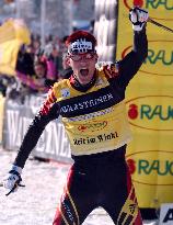German's Ronny Ackermann wins Nordic combined World Cup Skiing at Reit im Winkle Thursday, 01/03/02
